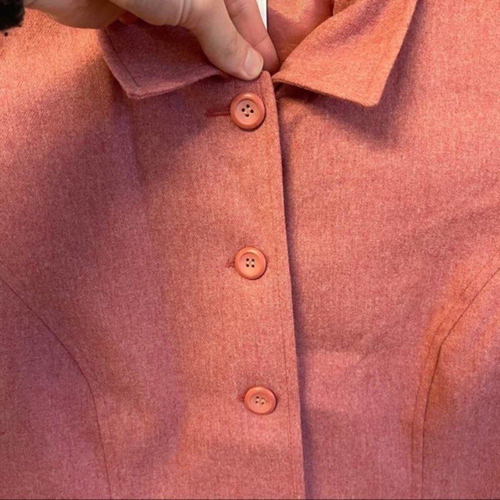 Pendleton Pink Button Front Blazer Wool Jacket 10p - image 3